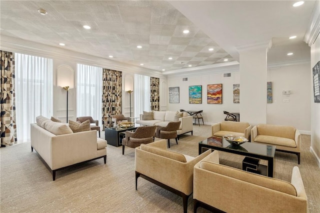 4545 Wornall Rd Unit Le4, Kansas City, MO 64111 - common area with ornamental molding and recessed lighting