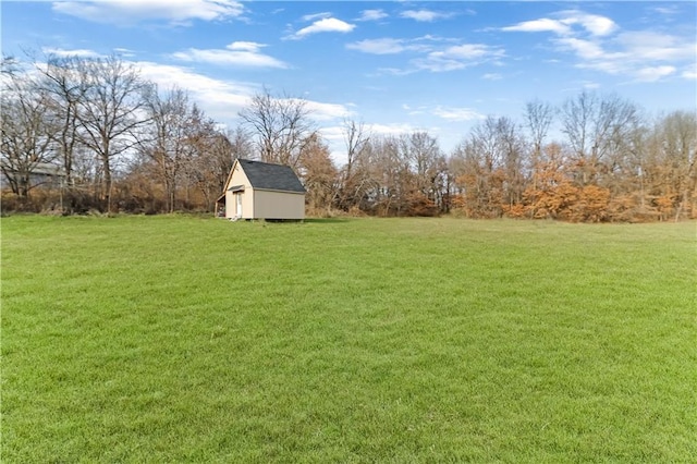 501 NW 101st Rd, Warrensburg, MO 64093 - view of grassy yard with a storage shed