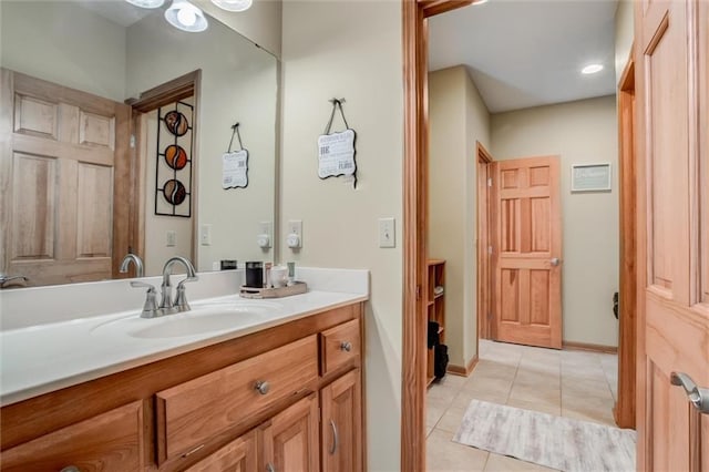 3401 NE 153rd Ter, Smithville, MO 64089 - bathroom featuring vanity and tile patterned flooring