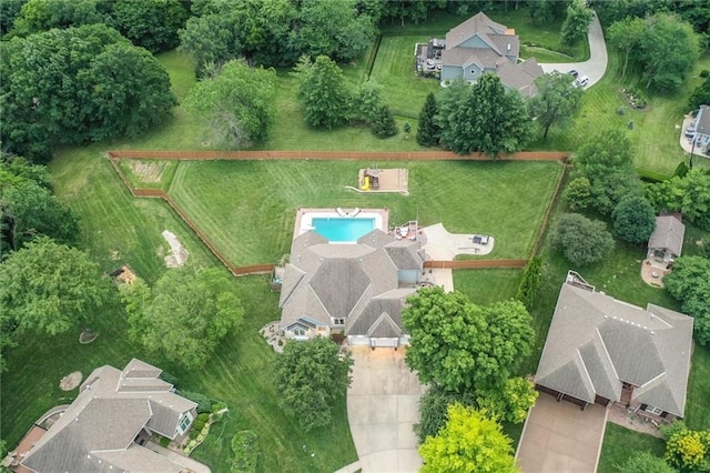 3401 NE 153rd Ter, Smithville, MO 64089 - aerial view of property's location with a pool