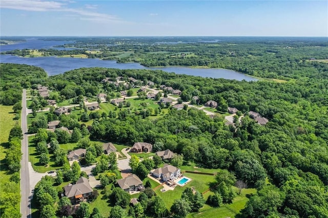 3401 NE 153rd Ter, Smithville, MO 64089 - drone / aerial view of a nearby body of water and a forest