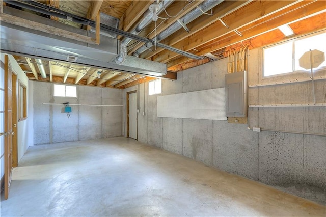 1705 N Jones Ct, Independence, MO 64056 - below grade area with electric panel and plenty of natural light