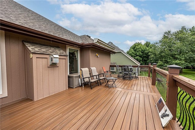 5118 SW Pelican Pt, Lees Summit, MO 64082 - deck with outdoor dining area