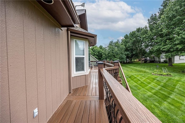 5118 SW Pelican Pt, Lees Summit, MO 64082 - wooden deck featuring a yard