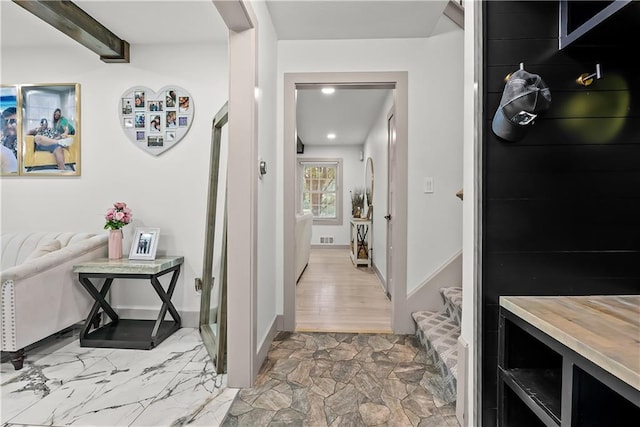 6101 E 107th St, Kansas City, MO 64134 - corridor with baseboards and recessed lighting