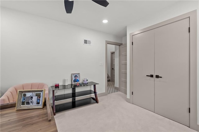 6101 E 107th St, Kansas City, MO 64134 - sitting room featuring recessed lighting and a ceiling fan