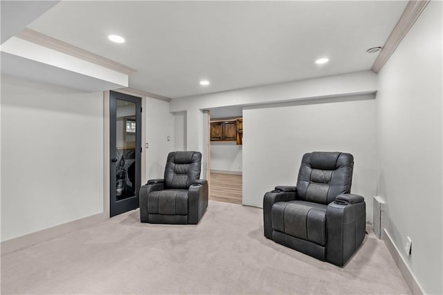 6101 E 107th St, Kansas City, MO 64134 - sitting room featuring light colored carpet and recessed lighting