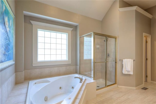 16042 Overbrook Ln, Stilwell, KS 66085 - bathroom with a shower stall and a whirlpool tub