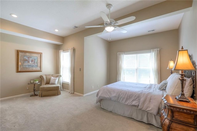 16042 Overbrook Ln, Stilwell, KS 66085 - bedroom featuring carpet flooring, a ceiling fan, and recessed lighting