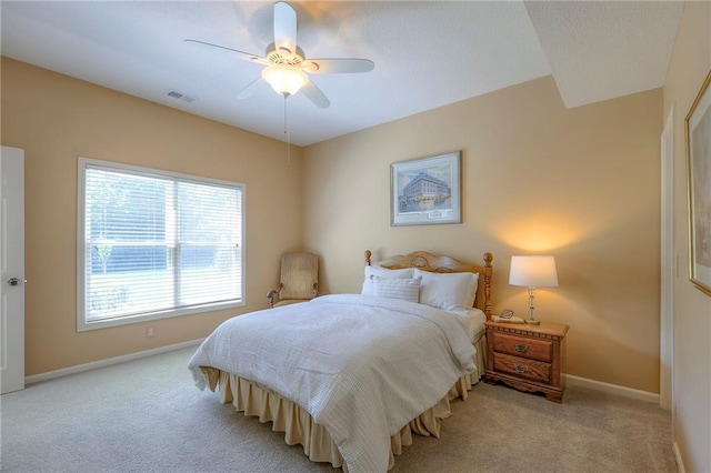 16042 Overbrook Ln, Stilwell, KS 66085 - bedroom with light colored carpet and a ceiling fan