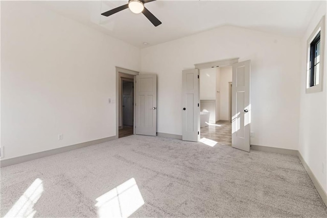 6000 El Monte St, Fairway, KS 66205 - unfurnished bedroom featuring carpet floors, lofted ceiling, and ceiling fan