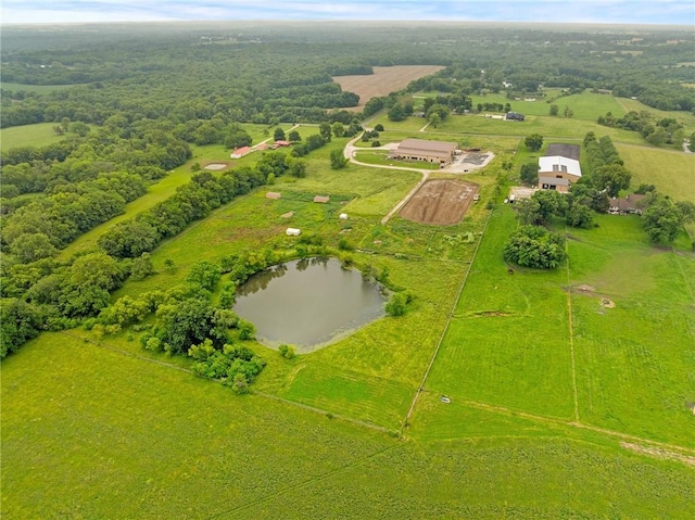 204 E Casey Rd, Lone Jack, MO 64070 - overview of rural landscape featuring a nearby body of water