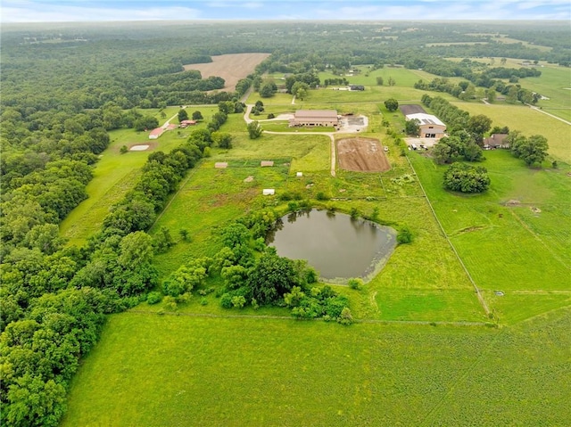 204 E Casey Rd, Lone Jack, MO 64070 - aerial view of sparsely populated area featuring a large body of water