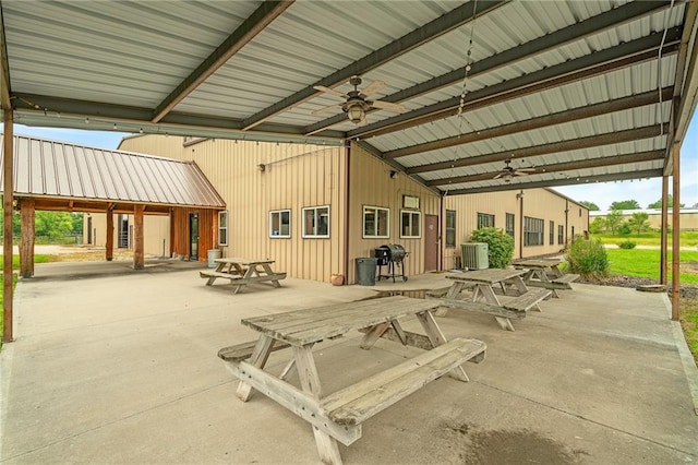 204 E Casey Rd, Lone Jack, MO 64070 - view of patio featuring a ceiling fan