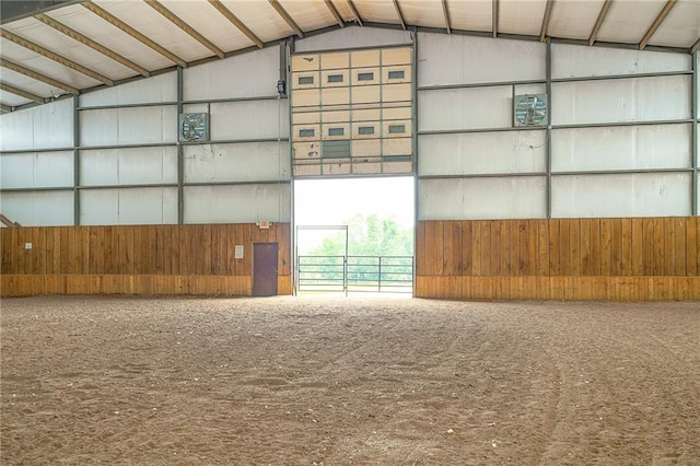 204 E Casey Rd, Lone Jack, MO 64070 - garage with wooden walls