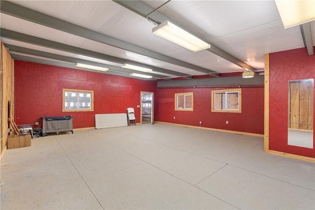 204 E Casey Rd, Lone Jack, MO 64070 - empty room featuring beamed ceiling