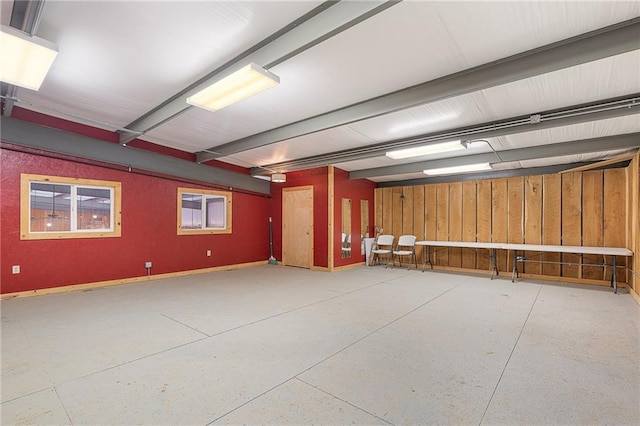 204 E Casey Rd, Lone Jack, MO 64070 - garage with wood walls
