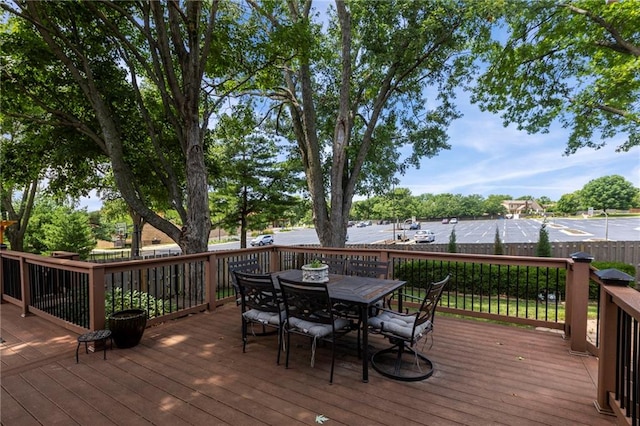 10136 Barton St, Overland Park, KS 66214 - deck featuring outdoor dining area
