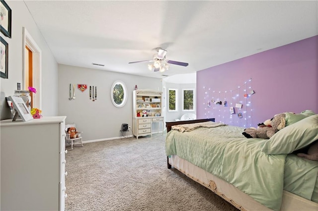 414 N 4th St, Gower, MO 64454 - bedroom with carpet floors and a ceiling fan