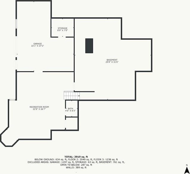 414 N 4th St, Gower, MO 64454 - view of property floor plan