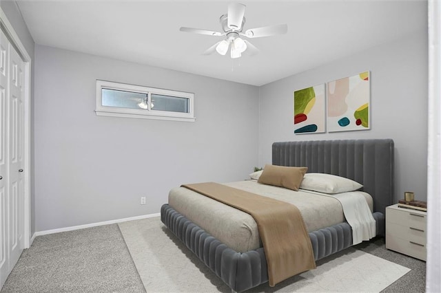 4143 Roanoke Rd Unit 10, Kansas City, MO 64111 - carpeted bedroom featuring a ceiling fan and a closet