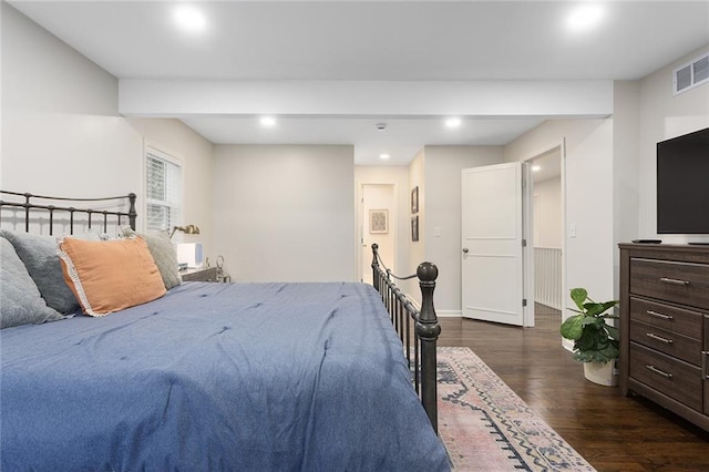 1304 Nashua Rd, Liberty, MO 64068 - bedroom with dark wood finished floors and recessed lighting
