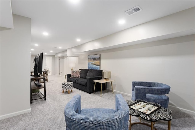 1304 Nashua Rd, Liberty, MO 64068 - carpeted living room featuring baseboards and recessed lighting