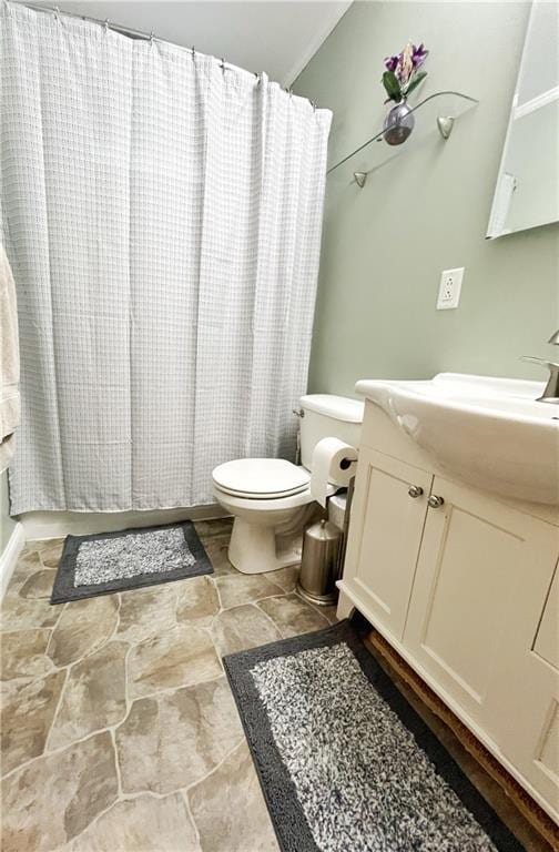 3342 Duncan St, Saint Joseph, MO 64507 - bathroom featuring vanity and stone finish floors