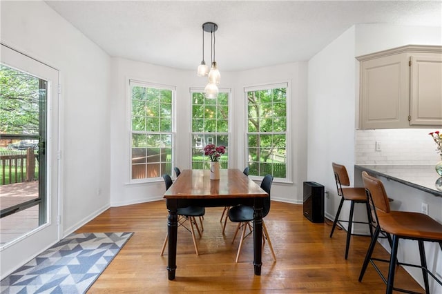 14712 Woodward St, Overland Park, KS 66223 - dining room featuring wood finished floors and baseboards