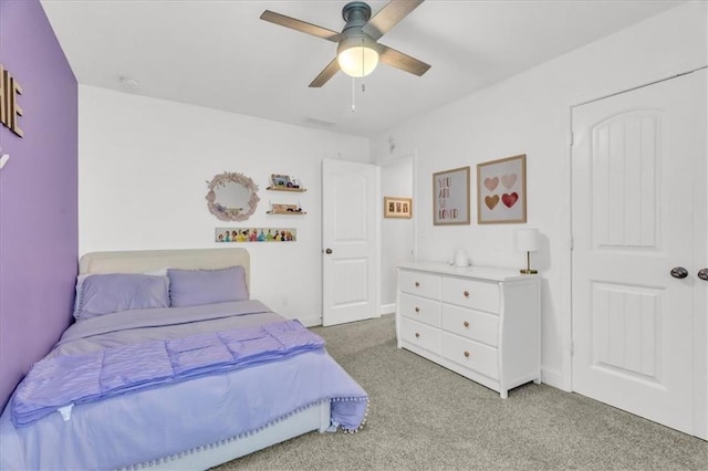 21404 W 47th Ter, Shawnee, KS 66218 - bedroom featuring carpet floors and ceiling fan