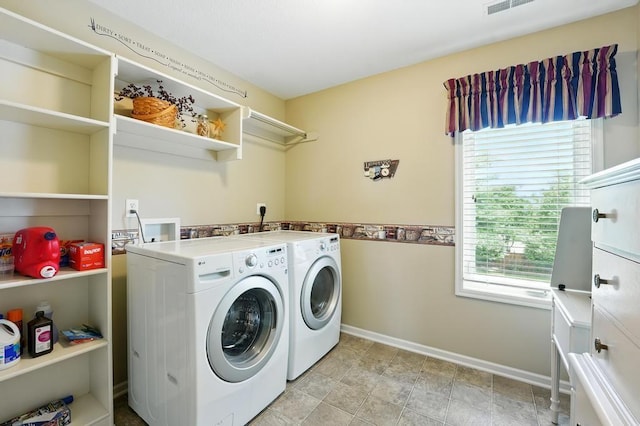2312 NE Sweet Water Dr, Lees Summit, MO 64086 - washroom featuring washing machine and clothes dryer and baseboards