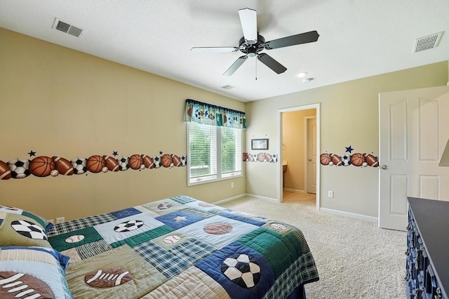 2312 NE Sweet Water Dr, Lees Summit, MO 64086 - carpeted bedroom featuring baseboards and a ceiling fan