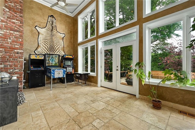 490 W 49th Ter, Kansas City, MO 64112 - sunroom featuring french doors