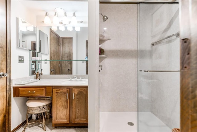 10902 W 96th Ter, Overland Park, KS 66214 - bathroom featuring a shower stall and double vanity