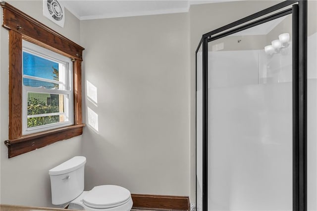 305 E Main St, Richmond, MO 64085 - bathroom with a stall shower and ornamental molding