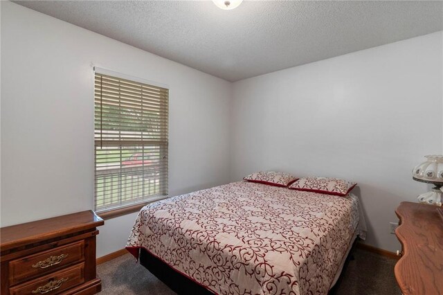 606 S Thornton St, Richmond, MO 64085 - bedroom with carpet and a textured ceiling