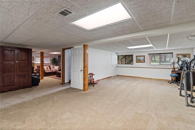 606 S Thornton St, Richmond, MO 64085 - exercise room with light colored carpet and baseboards