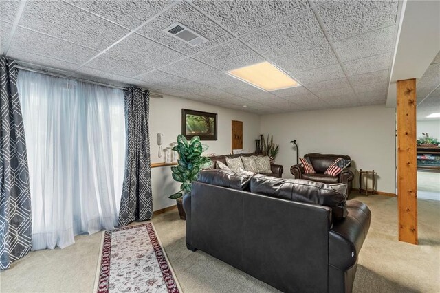 606 S Thornton St, Richmond, MO 64085 - living area featuring carpet floors