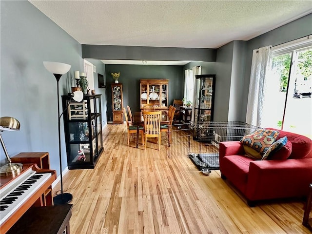 8708 W 92nd St, Overland Park, KS 66212 - living room with wood finished floors and a textured ceiling