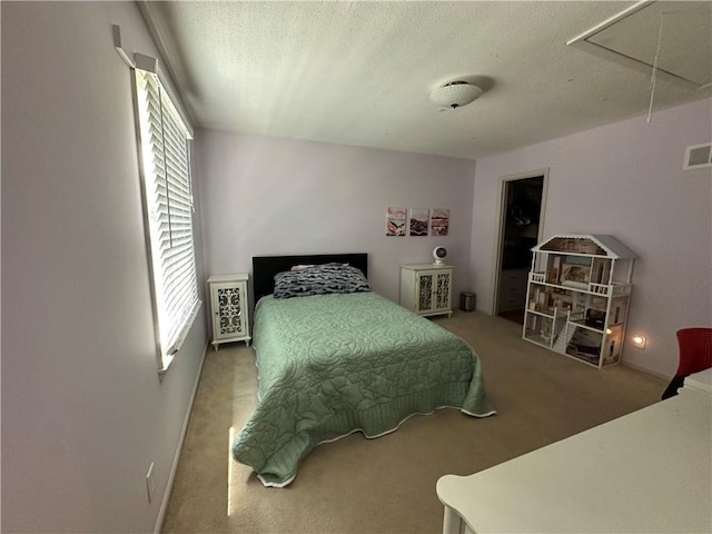 8708 W 92nd St, Overland Park, KS 66212 - bedroom featuring attic access, carpet flooring, and a textured ceiling