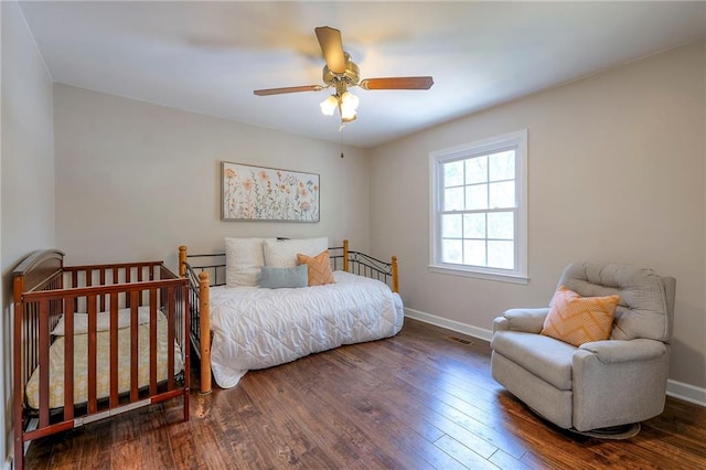 6919 Albervan St, Shawnee, KS 66216 - bedroom featuring hardwood / wood-style floors and a ceiling fan