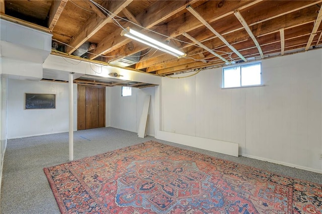 6919 Albervan St, Shawnee, KS 66216 - basement with carpet