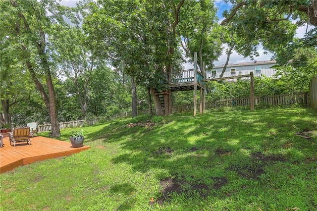 6919 Albervan St, Shawnee, KS 66216 - fenced backyard with a deck