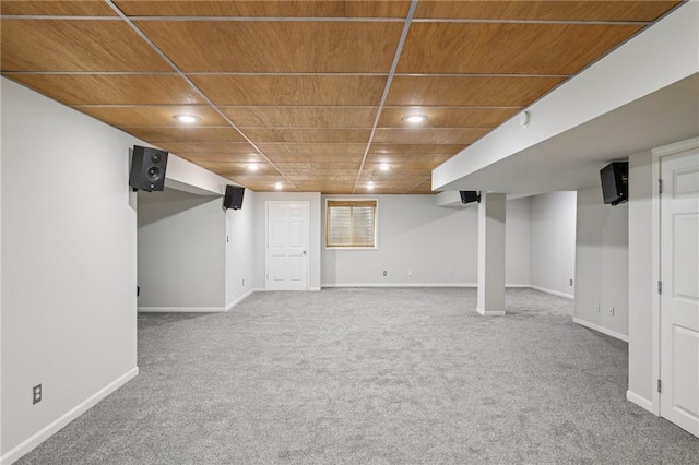 12909 Maple St, Overland Park, KS 66209 - finished below grade area featuring carpet floors