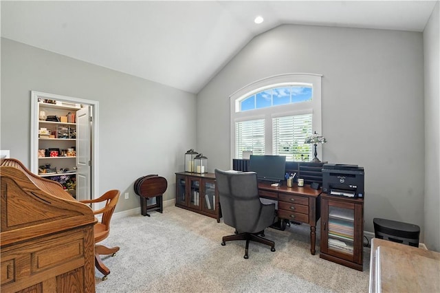 27181 W 100th Ter, Olathe, KS 66061 - home office with lofted ceiling and carpet