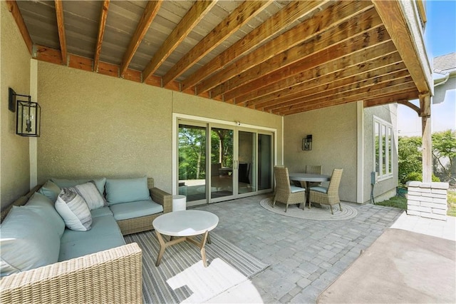 27181 W 100th Ter, Olathe, KS 66061 - view of patio with an outdoor living space and outdoor dining space
