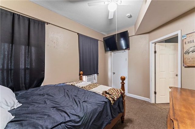 218 N 25th St, Kansas City, KS 66102 - carpeted bedroom with cooling unit and ceiling fan