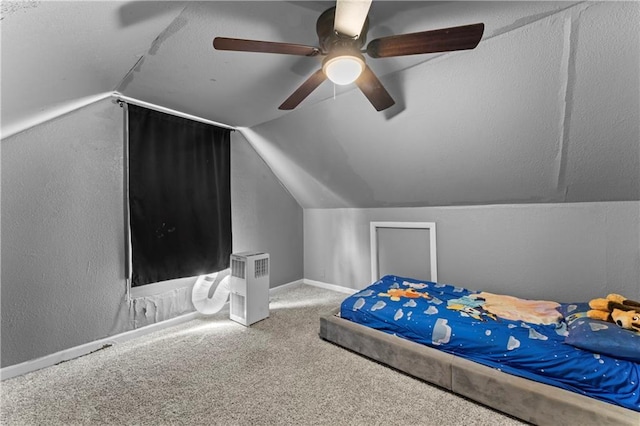 218 N 25th St, Kansas City, KS 66102 - carpeted bedroom featuring lofted ceiling and ceiling fan