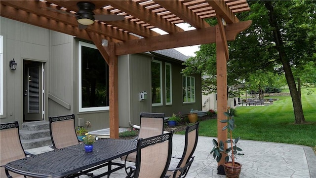 14780 S Glen Eyrie St, Olathe, KS 66061 - view of patio / terrace featuring outdoor dining area and a pergola