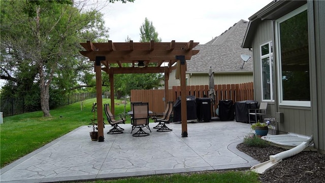 14780 S Glen Eyrie St, Olathe, KS 66061 - view of patio with a pergola and a grill